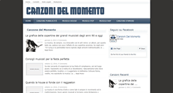 Desktop Screenshot of canzonidelmomento.com