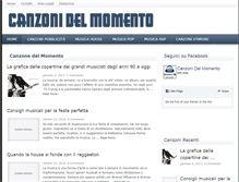Tablet Screenshot of canzonidelmomento.com